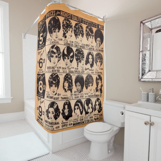 begin jaren zeventig wijk reclame douchegordijn (In situ)