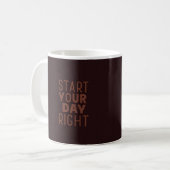 "Begin je dag goed" Keramische Mok - Inspirerend e (Voorkant links)