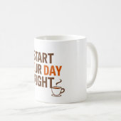 "Begin je dag goed" Keramische Mok - Inspirerend e (Voorkant rechts)