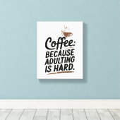 Begin je dag goed met dit koffiescenario canvas afdruk (Insitu (Houten vloer))