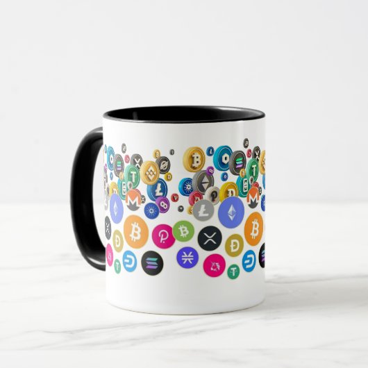 Begin je dag met Crypto-kleuren! Mok (Voorkant links)