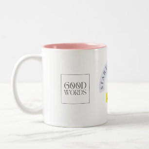 Begin je dag met een glimlach - geniet van elke sl tweekleurige koffiemok