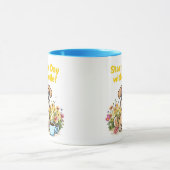 Begin je dag met een glimlach - Schattigee Pug Mok (Midden)