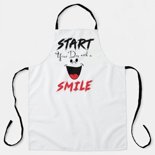 Begin je dag met een glimlach schort (Voorkant)