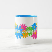 Begin je dag met een glimlach! tweekleurige koffiemok (Center)