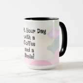 "Begin je dag met een koffie en een glimlach!" Mok (Voorkant rechts)