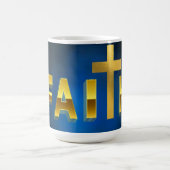 "Begin je dag met een slokje geloof." Mok (Center)