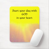 Begin je dag met GOD in je hart - mousepad Muismat (Met muis)
