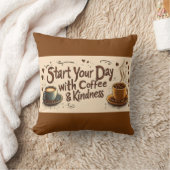 Begin je dag met koffie en vriendelijkheid kussen (Deken)