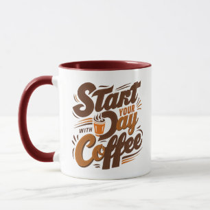 Begin je dag met koffie  mok