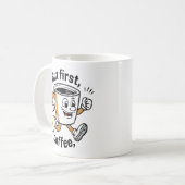 Begin je dag met koffie - Smiling Cup Koffiemok (Voorkant links)
