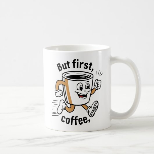 Begin je dag met koffie - Smiling Cup Koffiemok (Rechts)