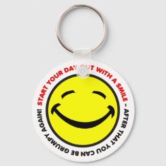 Begin je dag uit met een glimlach Sleutelhanger