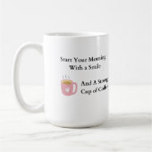 Begin je ochtend met een glimlach op een koffiemok (Links)