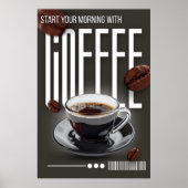 Begin je ochtend met koffie!" poster (Voorkant)