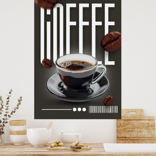 Begin je ochtend met koffie!" poster (Keuken)