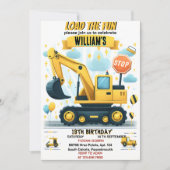 begin kinder Eenvoudige bouwwagens 5e verjaardag Kaart (Voorkant)