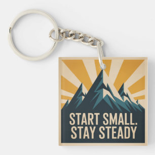 Begin Klein. Blijf Standvastig Sleutelhanger