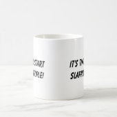 Begin mensen te slaan! koffiemok (Center)