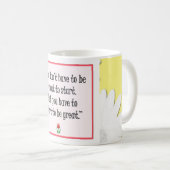 Begin met geweldige dingen - Motivatie gele Mok (Voorkant rechts)