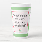 Begin met geweldige dingen - Motivatie groene Mok (Voorkant)