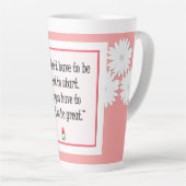 Begin met geweldige dingen - Motivatie roze Mok (Rechterhoek)