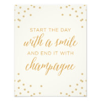 Begin met glimlachen en eindig met champagne