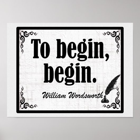 Begin met het citeren van Wordsworth Poster (Voorkant)