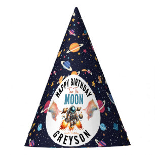 Begin met het slepen van de maan 2e verjaardag rui feesthoedjes