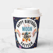 Begin met het slepen van de maan 2e verjaardag rui papieren bekers (Achterkant)