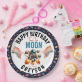 Begin met het slepen van de maan 2e verjaardag rui papieren bordje (Feest)