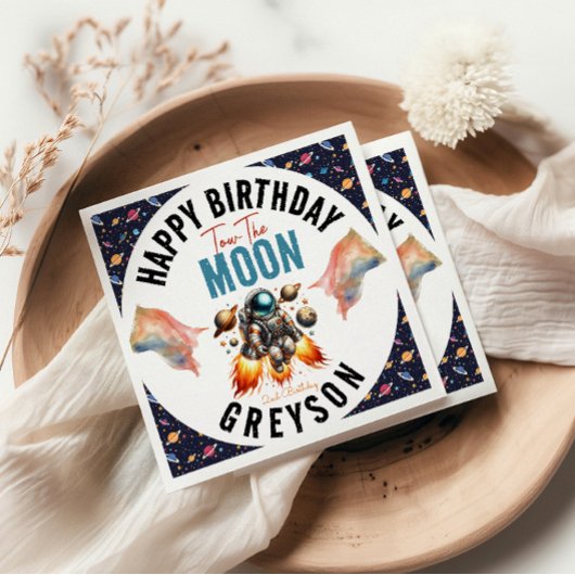 Begin met het slepen van de maan 2e verjaardag rui servet