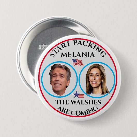 Begin met het verpakken van Melania Ronde Button 7,6 Cm (Voorkant /achterkant)