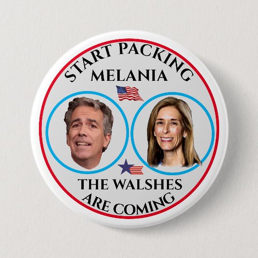 Begin met het verpakken van Melania Ronde Button 7,6 Cm (Voorkant)