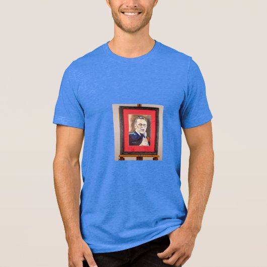 Begin met het verspreiden van het nieuws Tri-Blend shirt (Voorkant)