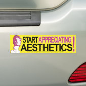 Begin met het waarderen van esthetiek bumpersticker (Op auto)