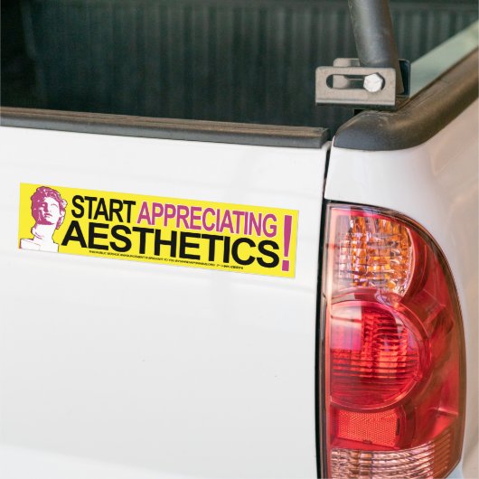 Begin met het waarderen van esthetiek bumpersticker (Op Truck)