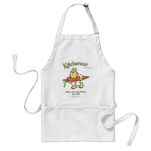 "Begin met ingrediënten waar je van houdt" Apron Standaard Schort (Voorkant)