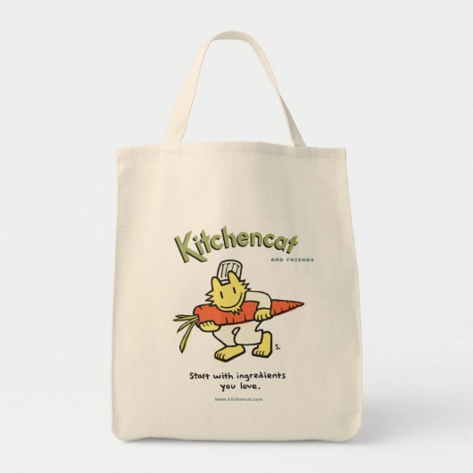 "Begin met ingrediënten waar je van houdt" Canvas  Tote Bag (Voorkant)