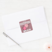Begin met je hersenen te gebruiken | Grappig herse Vierkante Sticker (Envelop)