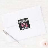 Begin met je hersenen te gebruiken | Grappig herse Vierkante Sticker (Envelop)