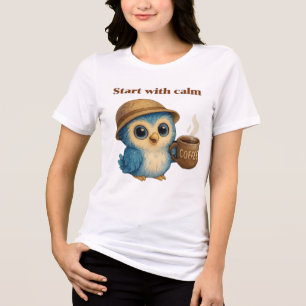 Begin met kalm - Motivatie T-shirt Sticker