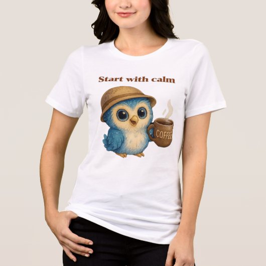 Begin met kalm - Motivatie T-shirt Sticker (Voorkant)