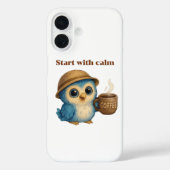Begin met kalmte - Mindfulness iPhone 16 Hoesje (Achterkant)
