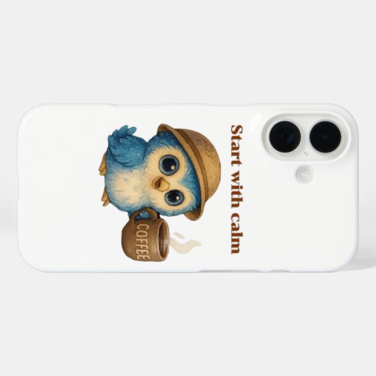 Begin met kalmte - Mindfulness iPhone 16 Hoesje (Achterkant (horizontaal))