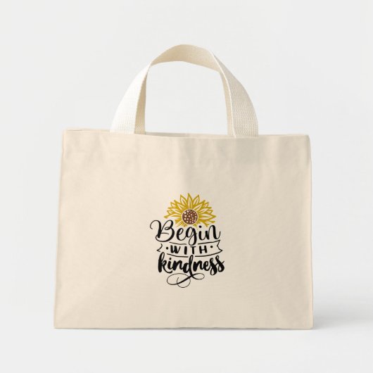 Begin met Kindness Canvas tas (Voorkant)