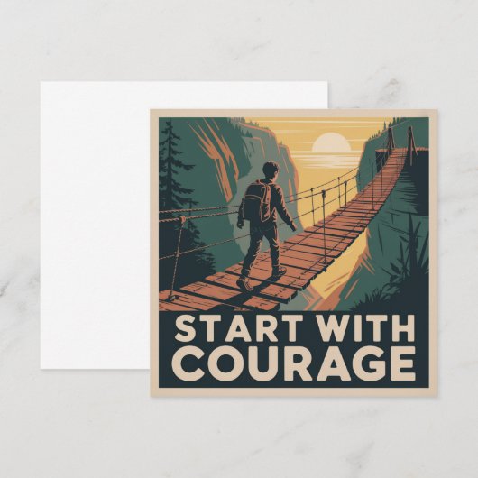 Begin Met Moed Kaart (Voorkant / Achterkant)