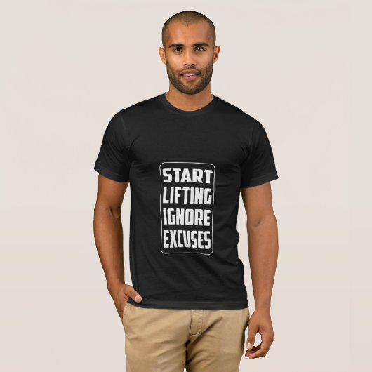Begin met opheffen Negeer excuses - Gym T-shirt (Voorkant volledig)