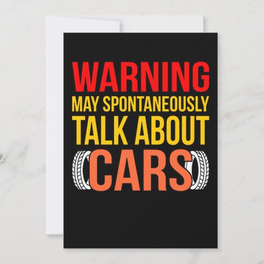 Begin met praten over Auto Mechanische G van auto- Bedankkaart (Voorkant)