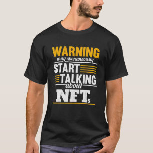 Begin met praten over NFT's die crypto art Trad in T-shirt